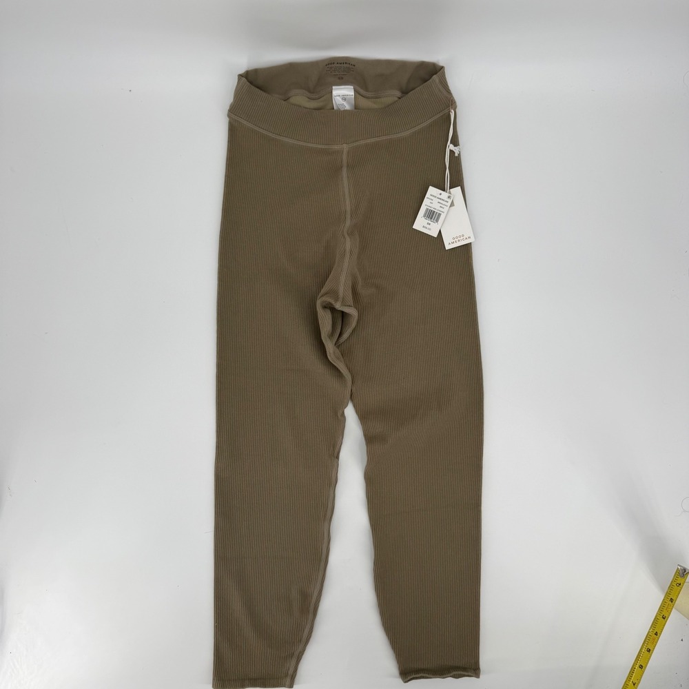 Good American Chunky Rib Legging Brindle Brown High Waisted GP0759 Size 5/6 NEW